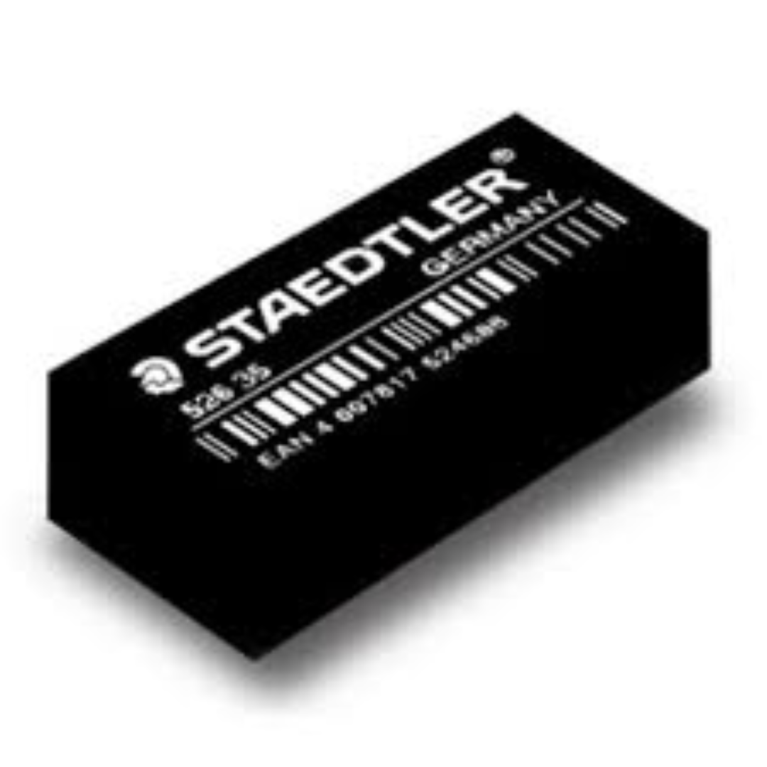 Staedtler Eraser Black 35x18x12mm bx=50pcs ST-526-B35-09
